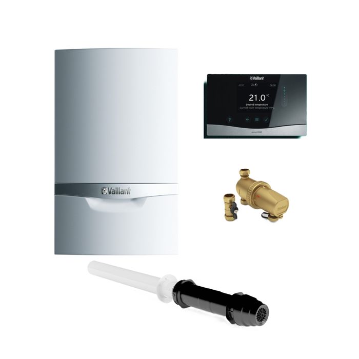 Vaillant EcoTec Plus 826 26kW Combi Boiler Pack with Vertical Flue, with Sensohome Programmable Thermostat & Vaillant Advance Filter 22mm