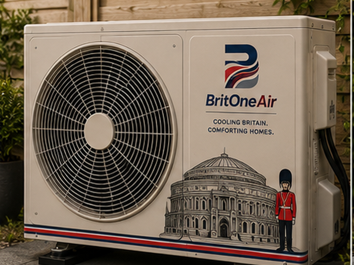 Royal Albert Hall livery finish for a BritOne Air outdoor air conditioning unit