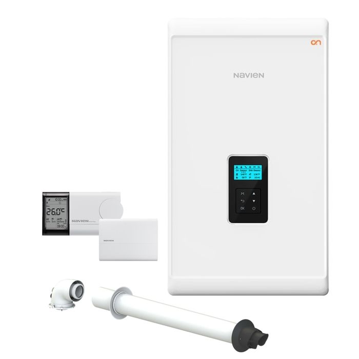 Navien 30kW Combi Boiler Pack NCB500 With Horizontal Flue and Smart Kit
