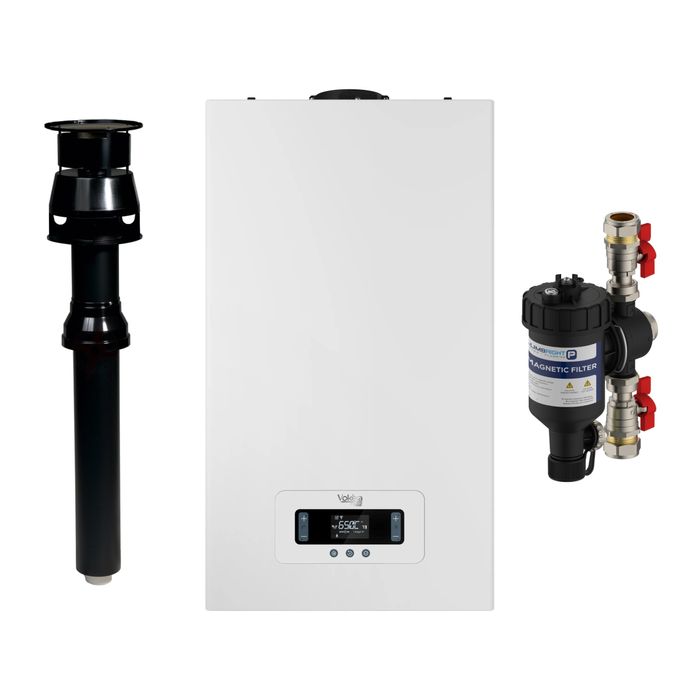 Vokera Synergy 30C 30kW Combi Boiler Pack with Vertical Flue and Plumbright Magnetic Filter