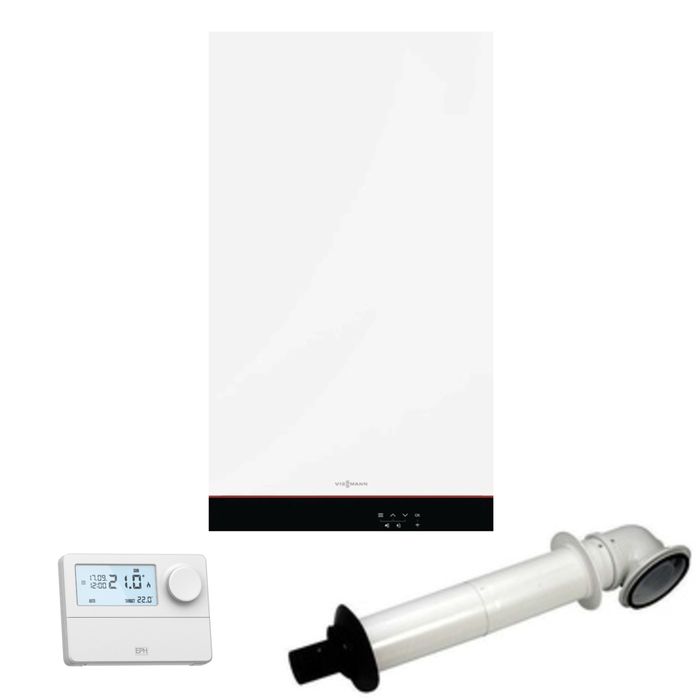 Viessmann Vitodens 050 W 25kW Combi Boiler Pack B0KA LPG Compatible With Horizontal Flue and EPH Control