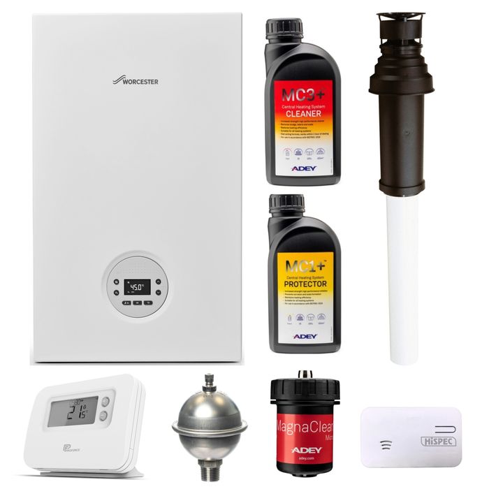 Worcester Bosch Greenstar 1000 30kW Combi Boiler Pack With Vertical Flue and Branded Installer Pack