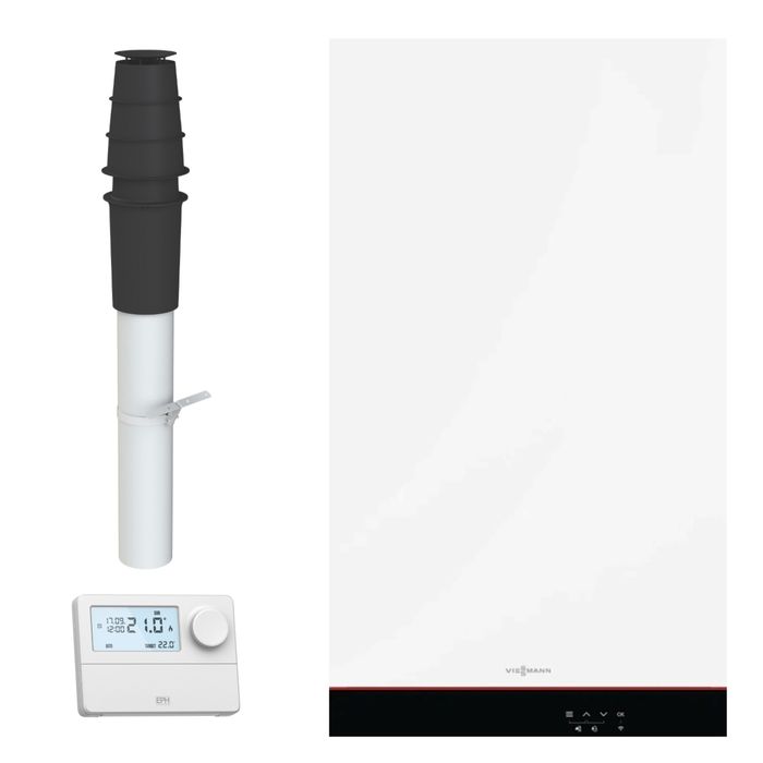Viessmann Vitodens 050-W 35kW Combi Boiler Pack B0KA LPG Compatible With Vertical Flue and EPH Control