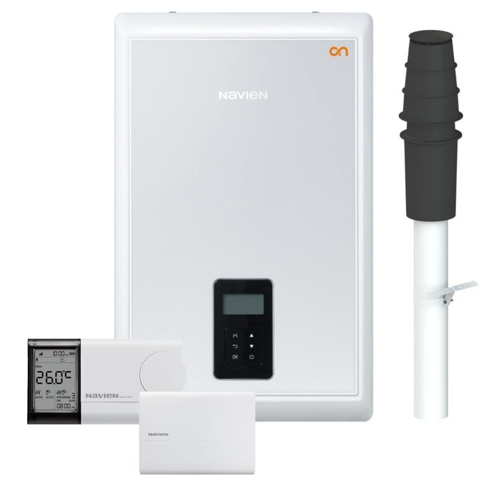 Navien 42kW Combi NCB700 Boiler Pack with Vertical Flue & Smart Kit