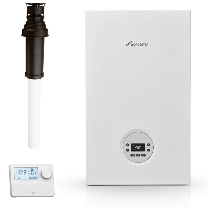 Worcester Bosch Greenstar 1000 30kW Combi Boiler Pack With Vertical Flue and EPH Control