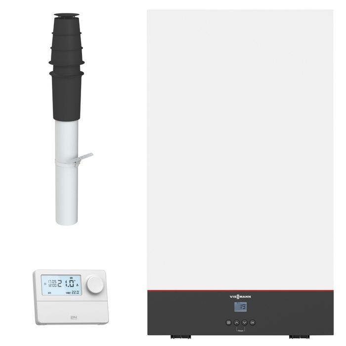 Viessmann Vitodens 050 W 25kW Combi Boiler Pack B0KA LPG Compatible With Vertical Flue and EPH Control