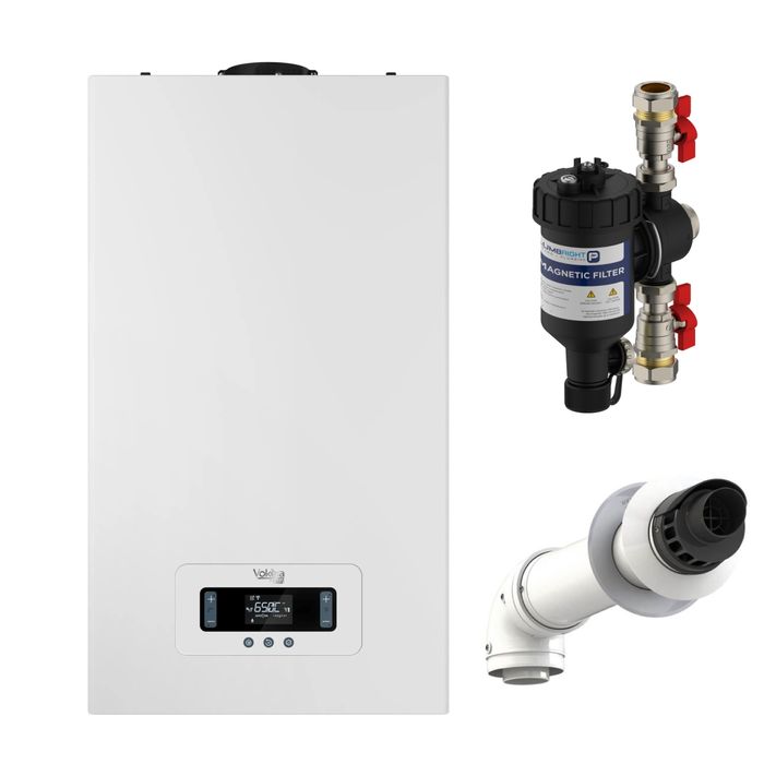 Vokera Synergy 35C 35kW Combi Boiler Pack with Horizontal Flue and Plumbright Magnetic Filter
