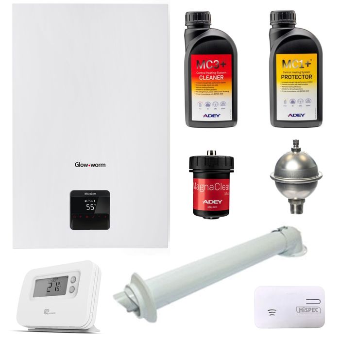 Glow-worm Micracom 24kW Combi Boiler Pack With Horizontal Flue and Branded Installer Pack