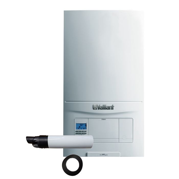 Vaillant EcoFit Pure 835 35kW Combi Boiler Pack with Rear Flue Pack