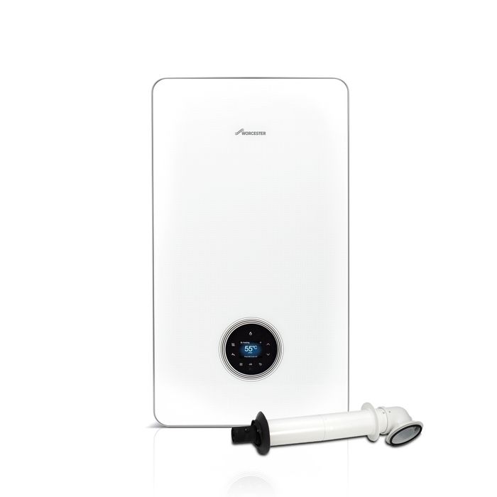 Worcester Bosch Greenstar 8000 Style Combi Boiler Pack Horizontal Flue and Filter 35kW
