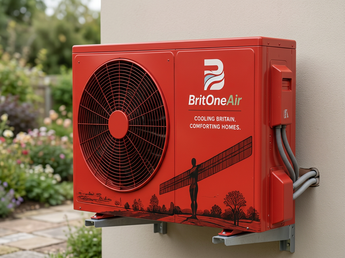 Angel of the North livery finish for a BritOne Air outdoor air conditioning unit
