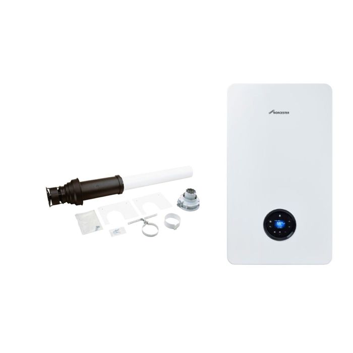 Worcester Bosch Greenstar 8000+ 32kW Combi Boiler Pack & Vertical Flue