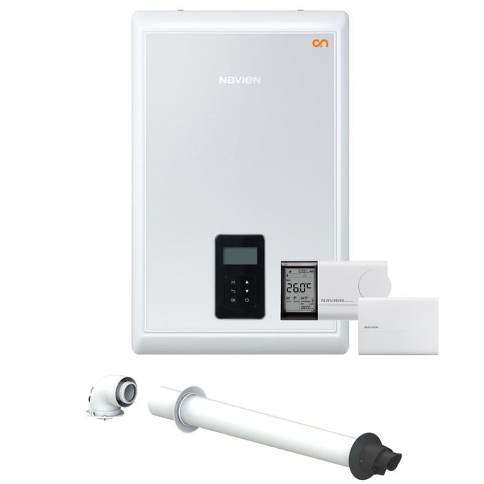 Navien 42kW Combi NCB700 Boiler Pack with Horizontal Flue & Smart Kit