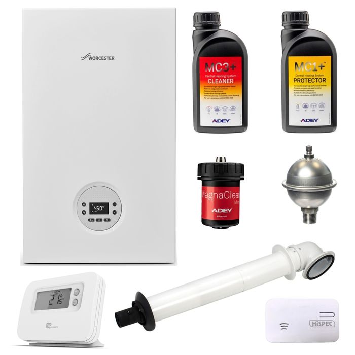 Worcester Bosch Greenstar 1000 24kW Combi Boiler Pack With Horizontal Flue and Branded Installer Pack