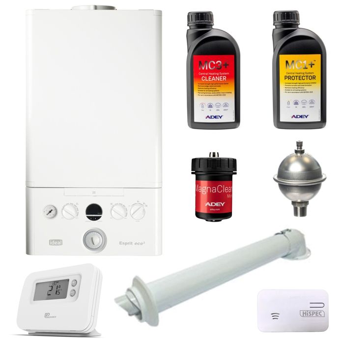 Ideal Heating Esprit Eco2 30kW Combi Boiler Pack With Horizontal Flue and Branded Installer Pack
