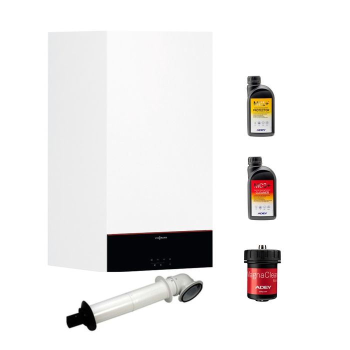 Viessmann Vitodens 100 W 26kW Combi Boiler Pack with Horizontal Flue, Adey Filter & Chemical Pack