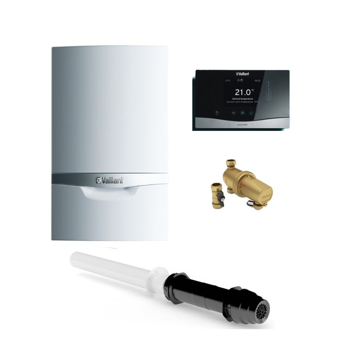 Vaillant EcoTec Plus 832 32kW Combi Boiler Pack with Vertical Flue with Sensohome Programmable Thermostat & Vaillant Advance Filter 22mm