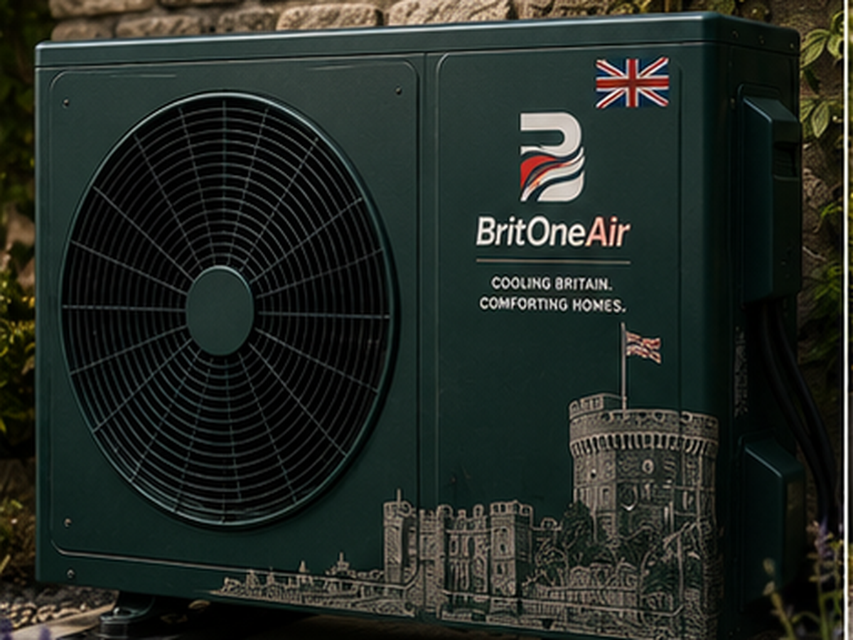 Windsor Castle livery finish for a BritOne Air outdoor air conditioning unit