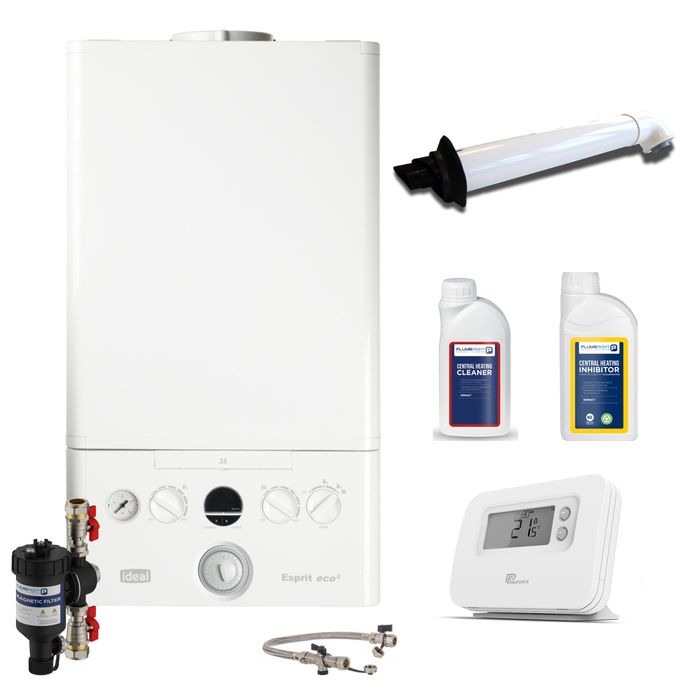 Ideal Heating Esprit Eco2 35kW Combi Boiler Pack with Horizontal Flue and Installer Pack
