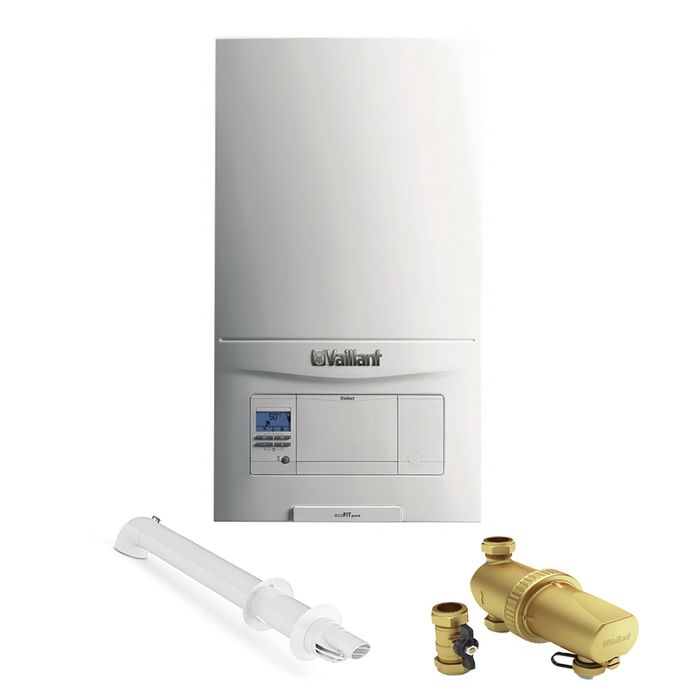 Vaillant EcoFit Pure 825C 25kW Combi Boiler Pack with Horizontal Flue And Advance Filter