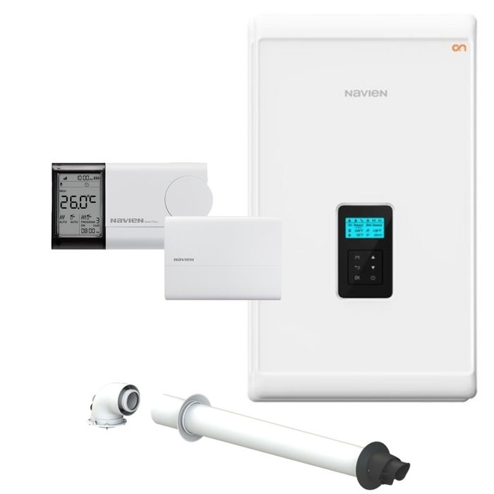 Navien vien 32kW Combi NCB500 Boiler Pack with Horizontal Flue & Smart Kit