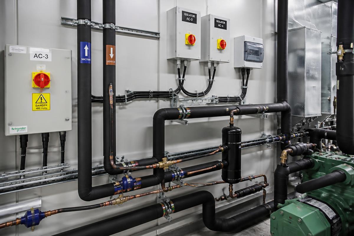 Plant room pipework